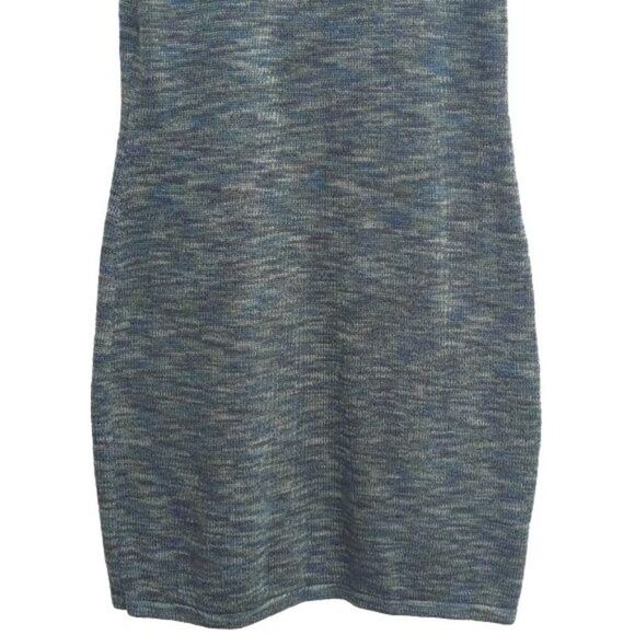 Calvin Klein Dress Sweater Marled Knit Sleeveless Cowl Tunic Pockets Green Sz L - Picture 9 of 9